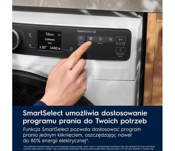Pralka Electrolux EW7F5482CP SteamCare 700 8kg 1400obr SteamCare Connected+ SmartSelect - 1272624 - zdjęcie 13